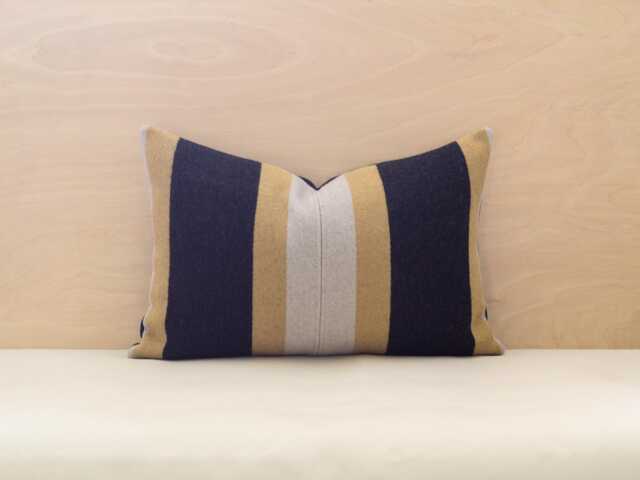 12x18 Wyeth Trail Oxford Wool Pillow Cover, Striped Accent - Made To Order - image 1