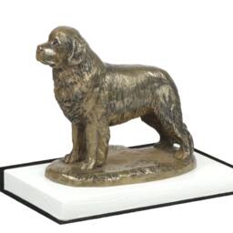 Newfoundland, Dog On White Wooden Base Statue, Limited Edition, Artdog - thumbnail 3