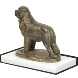 Newfoundland, Dog On White Wooden Base Statue, Limited Edition, Artdog - thumbnail 2