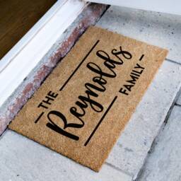 Custom Family Door Mat - Personalized Doormat Entrance Wedding Gift Last Name Housewarming Coir - thumbnail 2