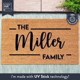 Custom Family Door Mat - Personalized Doormat Entrance Wedding Gift Last Name Housewarming Coir - thumbnail 1