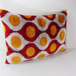 Silk Velvet Ikat Pillow Cover - thumbnail 2
