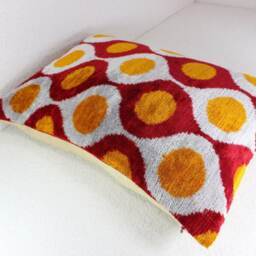 Silk Velvet Ikat Pillow Cover - thumbnail 3