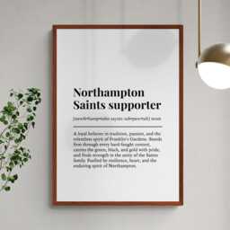 Northampton Saints Supporter Funny Definition Sport Rugby Gift Wall Art Print - thumbnail 2