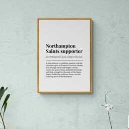 Northampton Saints Supporter Funny Definition Sport Rugby Gift Wall Art Print - thumbnail 3
