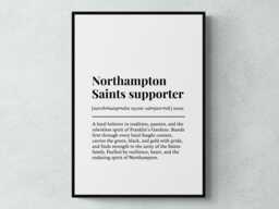 Northampton Saints Supporter Funny Definition Sport Rugby Gift Wall Art Print - thumbnail 1