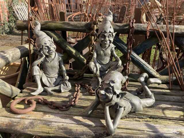 Set Of 3 Resin Pixie Garden Ornaments - image 1