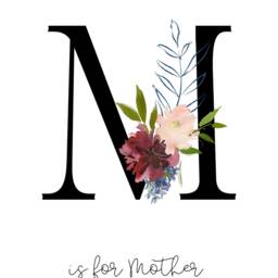 Mother's Day Print, Day Gift, Gift For Mum, Mummy, Mum Idea, A4, Family Letter M, M Is Mother Print - thumbnail 2