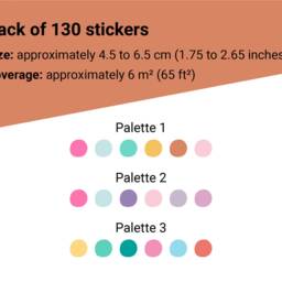 Rainbow Polka Dot Wall Decals Kids Room Confetti Stickers - thumbnail 4