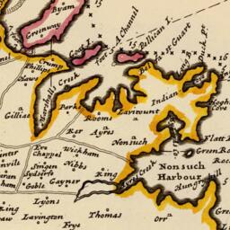 Antigua Map, 1736 Cartographic Masterpiece Of The Island Antego - thumbnail 3