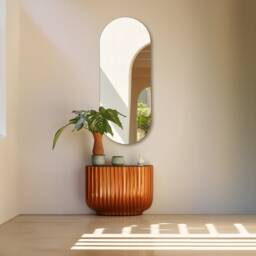 Oval Full Length Mirror, Mirror Wall Decor, Hallway Bathroom Home Hanging Wedding Gift, New Gift - thumbnail 3