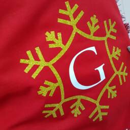 Personalised Santa Sack, Christmas Sack, Stocking, Eve Box, Snowflake, Gold Glitter, Red, Gift For Her, Him - thumbnail 3