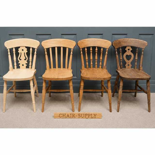 Farmhouse Wooden Dining Chair, Solid Beech Wood Kitchen Traditional English Design, Choice Of 4 Stain Finishes - image 1