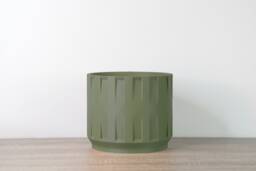 "Colosseum Planter With Drainage & Saucer in Army Green, Unique 3D-Printed Plant Pot, Small To Large Sizes 4"" 5"" 6"" 7"" 8" - thumbnail 1