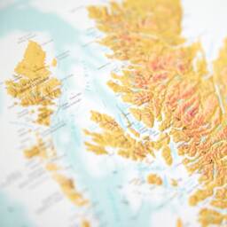 Map Of Scotland Poster Art - Wall Decor Print Topographic Terrain Highlands Home Map Gift - thumbnail 2
