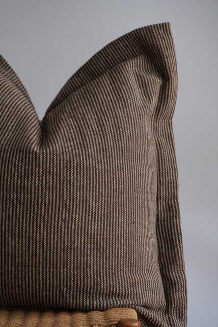 Sham Handwoven Pillow Cover - Natural Dyed Organic Cotton, Minimalist Artisan Cushion, Made To Order Luxury Home Decor - image 1