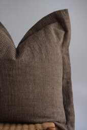 Sham Handwoven Pillow Cover - Natural Dyed Organic Cotton, Minimalist Artisan Cushion, Made To Order Luxury Home Decor - thumbnail 1