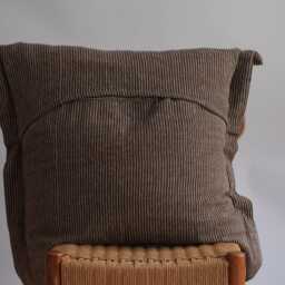 Sham Handwoven Pillow Cover - Natural Dyed Organic Cotton, Minimalist Artisan Cushion, Made To Order Luxury Home Decor - thumbnail 3
