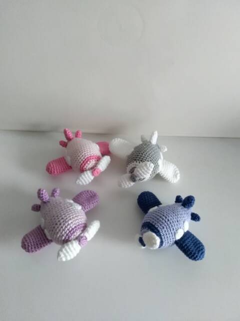 Amigurumi Airplane Baby Mobile Amigurumi Toys Nursery Decor Baby Gift Keychain Handmade Stuffed Toys Gift Preemie Kids Christmas Toy - image 1
