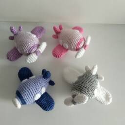 Amigurumi Airplane Baby Mobile Amigurumi Toys Nursery Decor Baby Gift Keychain Handmade Stuffed Toys Gift Preemie Kids Christmas Toy - thumbnail 2