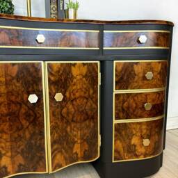 Art Deco Black & Gold Sideboard - Now Sold. Contact To Commission - thumbnail 4