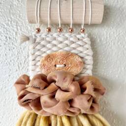 Butterscotch Cream Woven Wall Hanging - thumbnail 2
