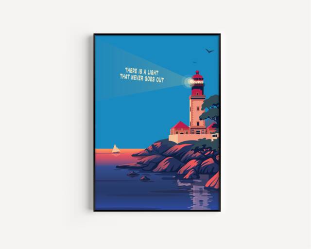 The Smiths Inspired Art Print, There Is A Light That Never Goes Out, Music Manchester Music, Wall Art, Smiths, Lyrics - image 1