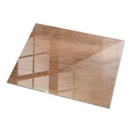 Natural Wood Pattern Glass Table Top, Brown Cover, Scratch-Resistant Layer, Modern Tabletop - thumbnail 2