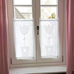 Lace Linen Curtain Tulip - Scandinavian Style Curtains Curtains Modern Rustic Made To Measure - thumbnail 4