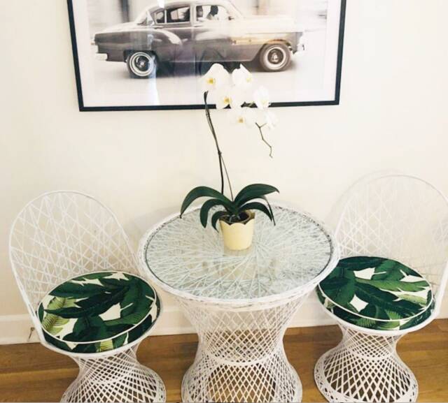 Palm Leaf Chair Pad Round Tommy Bahama Outdoor Cushion - image 1