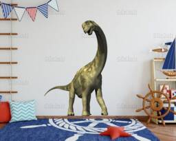 Dinosaur Full Color Decal, Diplodocus Color Sticker, Wall Art Cn 019