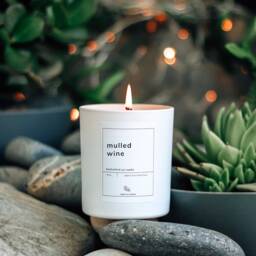 Mulled Wine Soy Candle Autumn Natural Cinnamon Spiced Christmas Gift For Her Eco Friendly Cosy Birthday - thumbnail 2