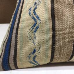 Vintage Kilim Pillow Cover, Bohemian Throw, 20x20 - thumbnail 3