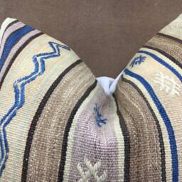 Vintage Kilim Pillow Cover, Bohemian Throw, 20x20 - thumbnail 2