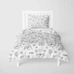 Bears & Mountains Bedding, Duvet Covers, Fitted Sheets, Bear Childrens Room Decor, Kids Unisex Bedding - thumbnail 3