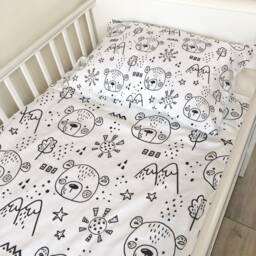 Bears & Mountains Bedding, Duvet Covers, Fitted Sheets, Bear Childrens Room Decor, Kids Unisex Bedding - thumbnail 1