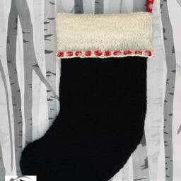 Ready To Ship Kawaii Skull With Crossed Candy Canes Hand Knitted Christmas Stocking Gothic Xmas Decoration - thumbnail 3