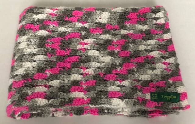 Pink & Grey Baby Blanket - image 1