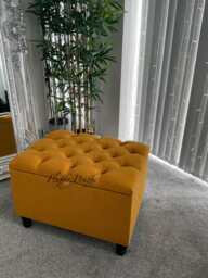 Handmade Dumfries Wool Storage Ottoman Chesterfield Footstool Coffee Table