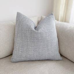 Blue Gray Striped Pillow Cover - thumbnail 4