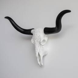 Faux Taxidermy Carved Texas Longhorn Skull Wall Mount - Decor Dtl0100 - thumbnail 2