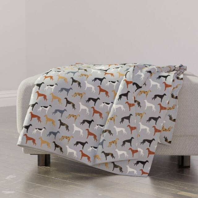 Dogs Throw Blanket - Hounds Brindle Greyhound Dog Breed Rescue Greyhounds By Petfriendly - image 1