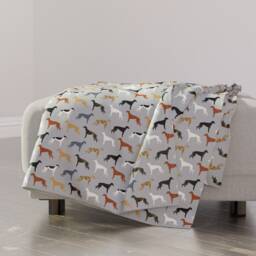 Dogs Throw Blanket - Hounds Brindle Greyhound Dog Breed Rescue Greyhounds By Petfriendly