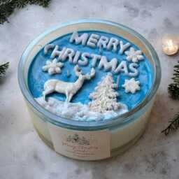 Personalised Large 3Wick Christmas Scented Candle Gift, Festive Candle, Christmas Table Decor, Christmas Gift For Her, Merry Gift - thumbnail 2