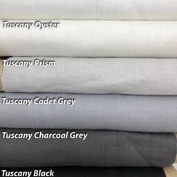 Relaxed Linen Roman Shade, Tuscany Prism Fabric, White Ribbon Border - thumbnail 3