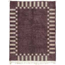Brown Beni Ourain Rug - Handwoven Bohemian Moroccan Style - thumbnail 2