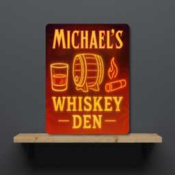 Personalised Neon Style Bar Sign Retro Metal Wall Art - thumbnail 2