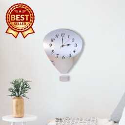 Hot Air Balloon Acrylic Clock - Many Colours Available - Bespoke Shapes & Sizes Made - thumbnail 1