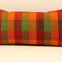 10x20 Kilim Pillow Lumbar, Turkish Mudcloth Moroccan Pillow, Boho Lumbar Cover, 4Yef-104 - thumbnail 2