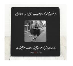 Every Brunette Needs A Blonde Best Friend Picture Frame Friends Gift Christmas Holiday - thumbnail 1